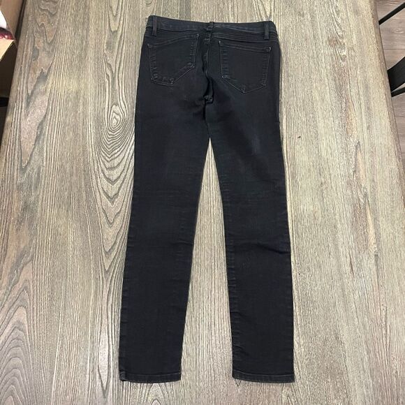 LOFT Womens Straight Jeans Mid Rise Denim Cotton Blend Stretch Black Size 25 - Picture 13 of 13